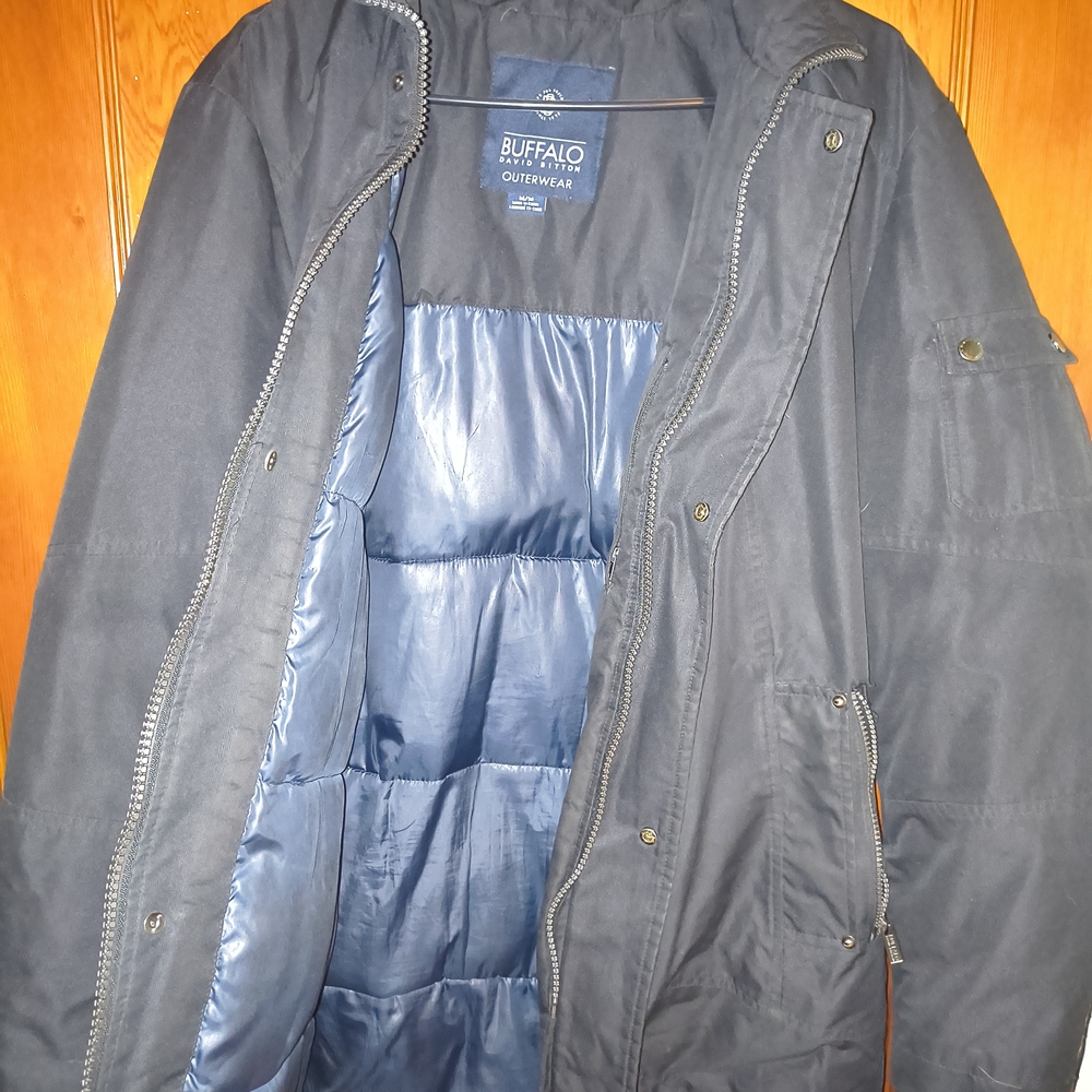 Buffalo David Bitton Blue Puffer Jacket with Quilted Insulation